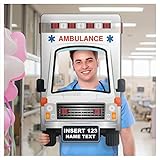 Personalized Ambulance Photo Booth Frame - Nurse Graduation Party Photo Prop - Custom Paramedic Phot