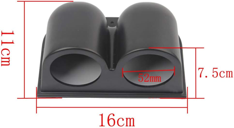 ETOPARS Black 2" 52mm Universal Dual Hole Dash Dashboard Car Gauge Pod Mount Holder ABS