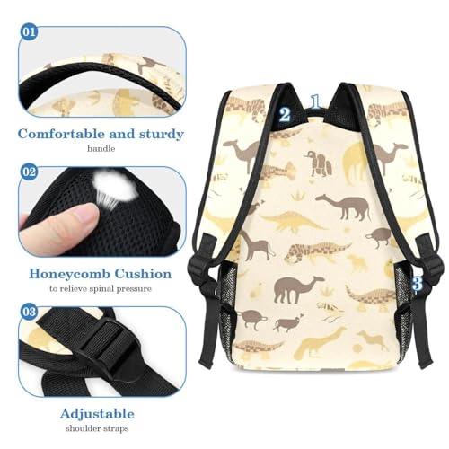 Sac à dos grande capacité jaune pour vos sorties et cours - 4
