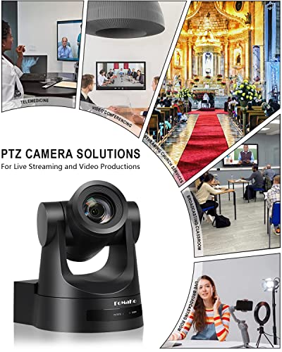 Fomako Ptz Camera Hdmi 20X Optical Zoom 3G-Sdi Ip Live Streaming Camera, True To Life Colors, Poe Supports, Hdmi Ptz Camera For Church Services Worship Education Vmix Obs Wirecast (Black) #TOP2