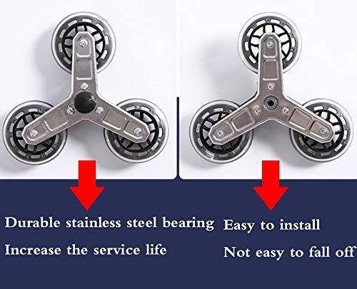 Zusammenklappbarer, Leichter Einkaufstrolley mit 3 Rädern, wasserdicht, abnehmbare Tasche, Faltbarer Einkaufswagen, Handwagen, 30 l Fassungsvermögen – Bild 6