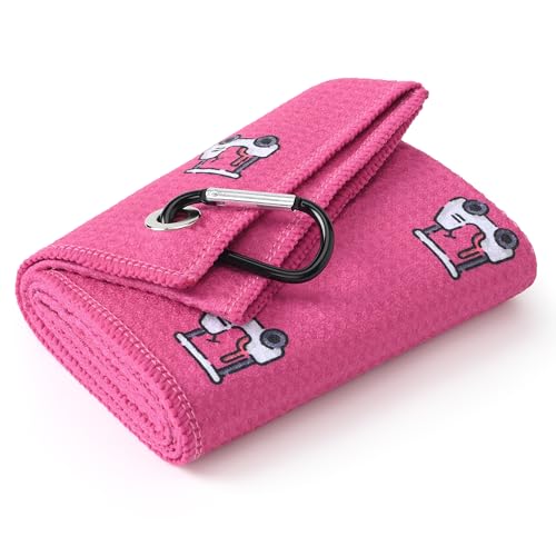 Mile High Life Golf Towel(16"x24"), Fun Prints Microfiber Towels, Waffle Fabric Large Golf Towel, with Heavy Duty Clip, Golf Bag Accessories for Men a