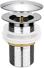 Pixaflo 3-Inches Stainless Steel Pop-Up Waste Coupling for Wash Basin & Sink | Full Threaded G1¼” | Durable Anti-Rust Bathroom Drain Plug | Universal Fit for Vanity & Countertop | Chrome Finish