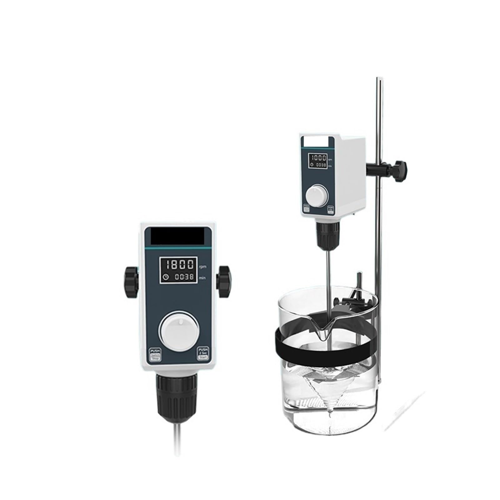 Viskosimeter, Flüssigkeitsmischer, elektrischer Laborrührer mit Digitalanzeige, höhenverstellbare Laborausrüstung, 20 l, 2000 U/min(OS-15(Without Stand),EU plug)