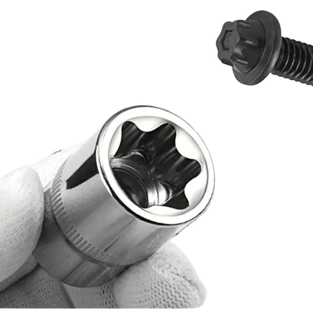 Zestaw nasadek gwiazdowych E-Torx z obudową Napęd 1/4, 3/8, 1/2 cala zewnętrznych E4-E24 Zestaw przedłużek(1-4 5PCS)