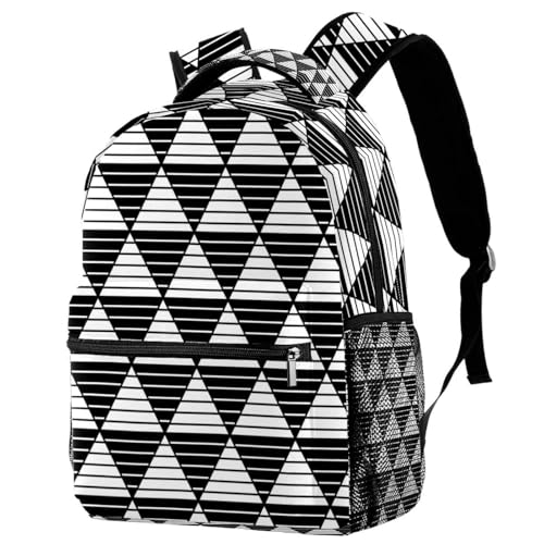 Sac à dos d'école noir et blanc pour adolescents, fini les cahiers cornés