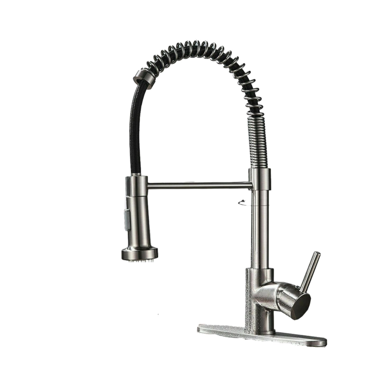 Robinet de cuisine noir brossé mitigeur rotatif pour simplifier la vaisselle au quotidien