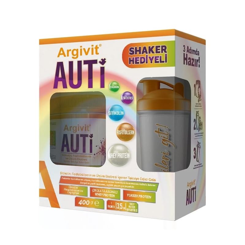 Argivit Auti Taurin, Sitikolin, Fosfotidilserin ve Üzüm Ekstresi 400 gr Shaker