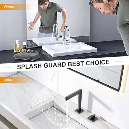 UIOCSSC Shower Splash Guard, 2 Pack Bathtub Shower Water Splash Guards Silicone Bathtub Splash Guard Self-Adhesive Waterproof Shower Guards to Keep Water in Shower by UIOCSSC - Image 3