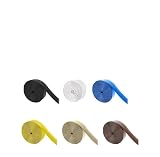 Kivivaka Cinghie di ricambio in PVC da 3 m, per sedie da giardino, per la riparazione di sedie a sdraio e piscine da spiaggia, con 10 chiodi, colore nero