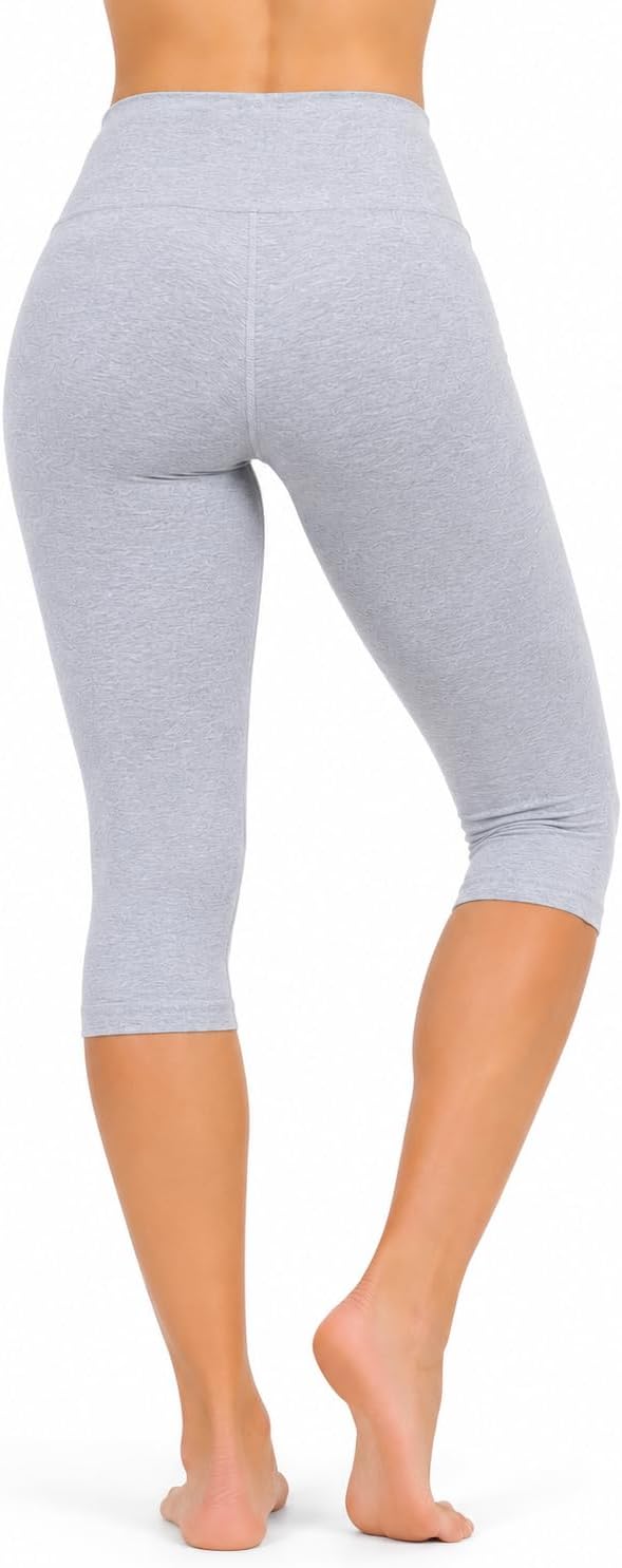 Zenana Premium Cotton Regular and Plus Size 15 INCH Capri Leggings