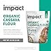 Impact - Organic Cassava Flour - Gluten-Free Baking Essential - Grain-Free Wheat Flour Substitute for Cooking and Baking - High Fiber, Easy to Use - 2lb