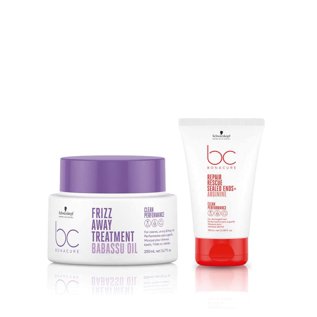 Schwarzkopf Professional BC Peptide Repair Rescue Sealed Ends, Red, 75 ml & Schwarzkopf Professional Bonacure Keratin Smooth Perfect Deep Conditioning Treatment Hair Mask| For Frizzy Hair | 200 ml