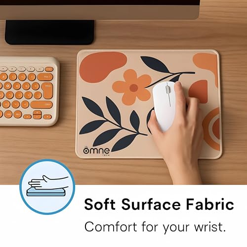 Image of Mousepad for Desk | Smooth Waterproof Surface, Anti-Slip Rubber Base, Durable & Comfortable Mouse Pad for Office, Laptop & Computer (Abstract Leaf Patten)