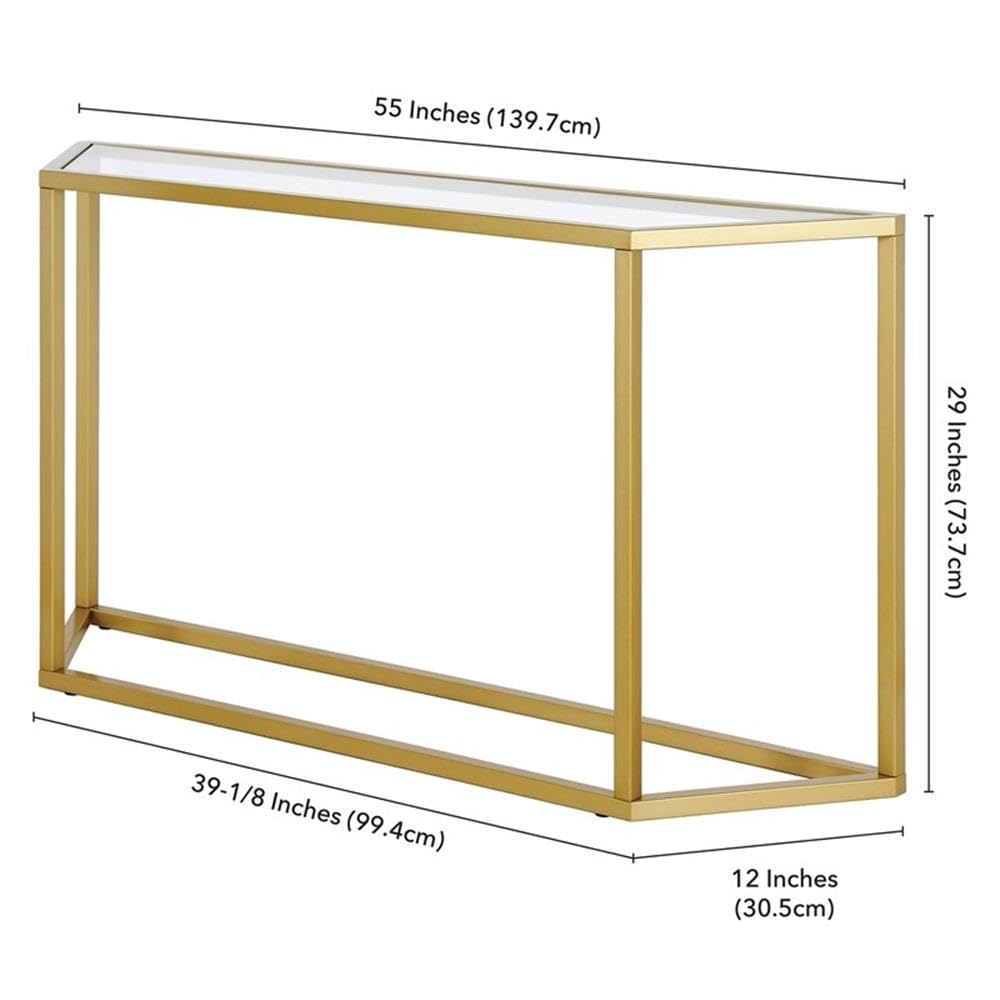Amazon.com: Levi 55'' Wide Trapezoid Console Table in Brass