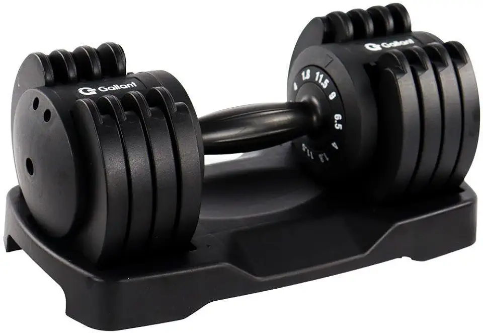 Dumbbell Halter Gallant Elite Pro 11,5kg Regulável Com Base