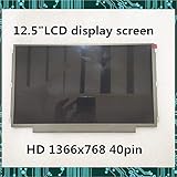 Lysee Laptop LCD Screen - 12.5 inch laptop IPS LCD display LP125WH2 SLB1 B125XW01V.0 LTN125AT01 HD 1366X768 40PIN full test