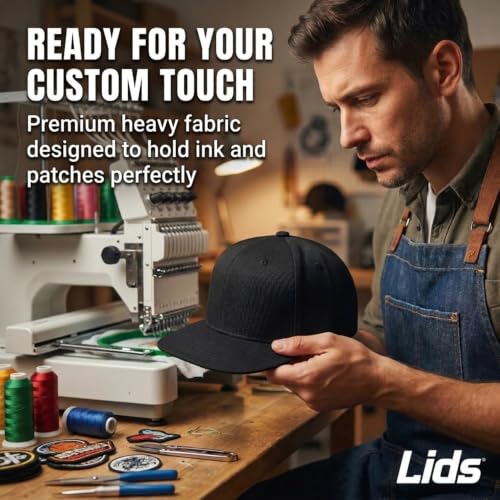 Image of Lids Blank Premium Full Court w /Colored Under Visor Fitted Cap