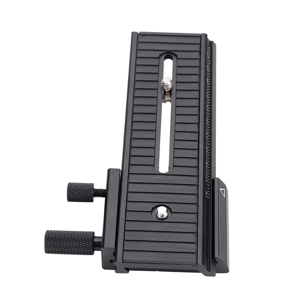 11cm Glissière sur Rail pour caméra avec vis de Montage Universelle 1/4 po pour appareils Photo DSLR, glissière sur Rail pour Prise de Vue avec Mise au Point de Haute précision, Noir
