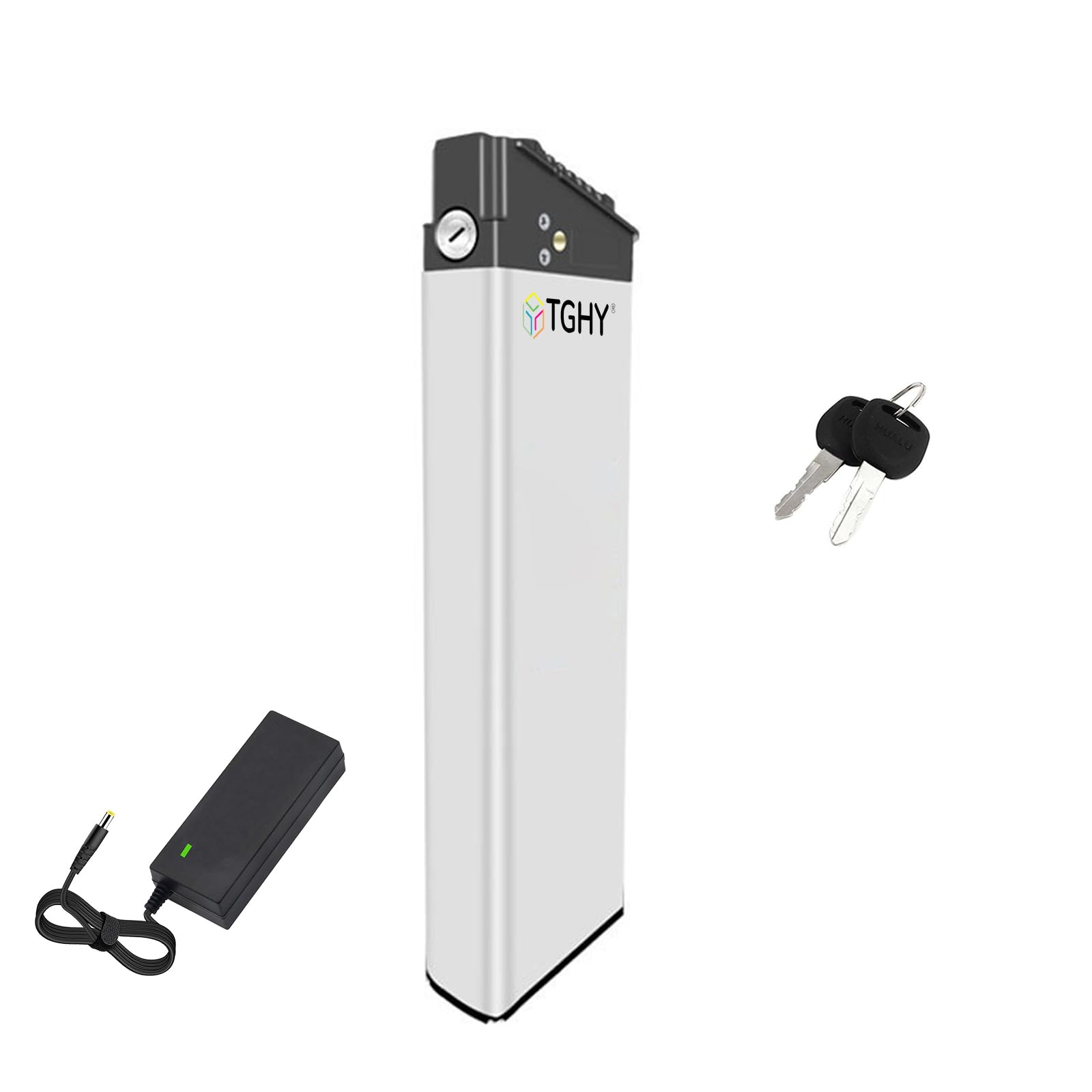 TGHY Folding Built-in Electric Bike Lithium Battery 36V 48V Inside Hidden Battery 8Ah 10Ah 10.4Ah 12Ah 12.5Ah 14Ah 15Ah 17.5Ah Built-in BMS Board,36V8Ah