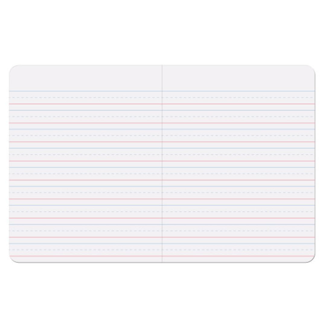 Pacon Quaderno a righe 2427, 24,8 x 19,1 cm, 200 pagine (100 fogli), rilegatura a libro, grado K e Zaner-Bloser grado 1, rigatura 1,6 cm, linea mediana punteggiata 1,6 cm, spazio per saltare 1,6 cm