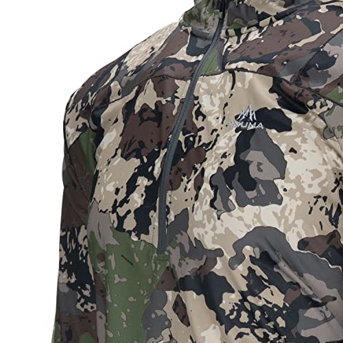 Pnuma Outdoors Renegade 1/4 Zip Pullover, Caza Camo, Breathable, Odor Control, 100% Polyester, Loose Fit (RG-QZ-CZ)4