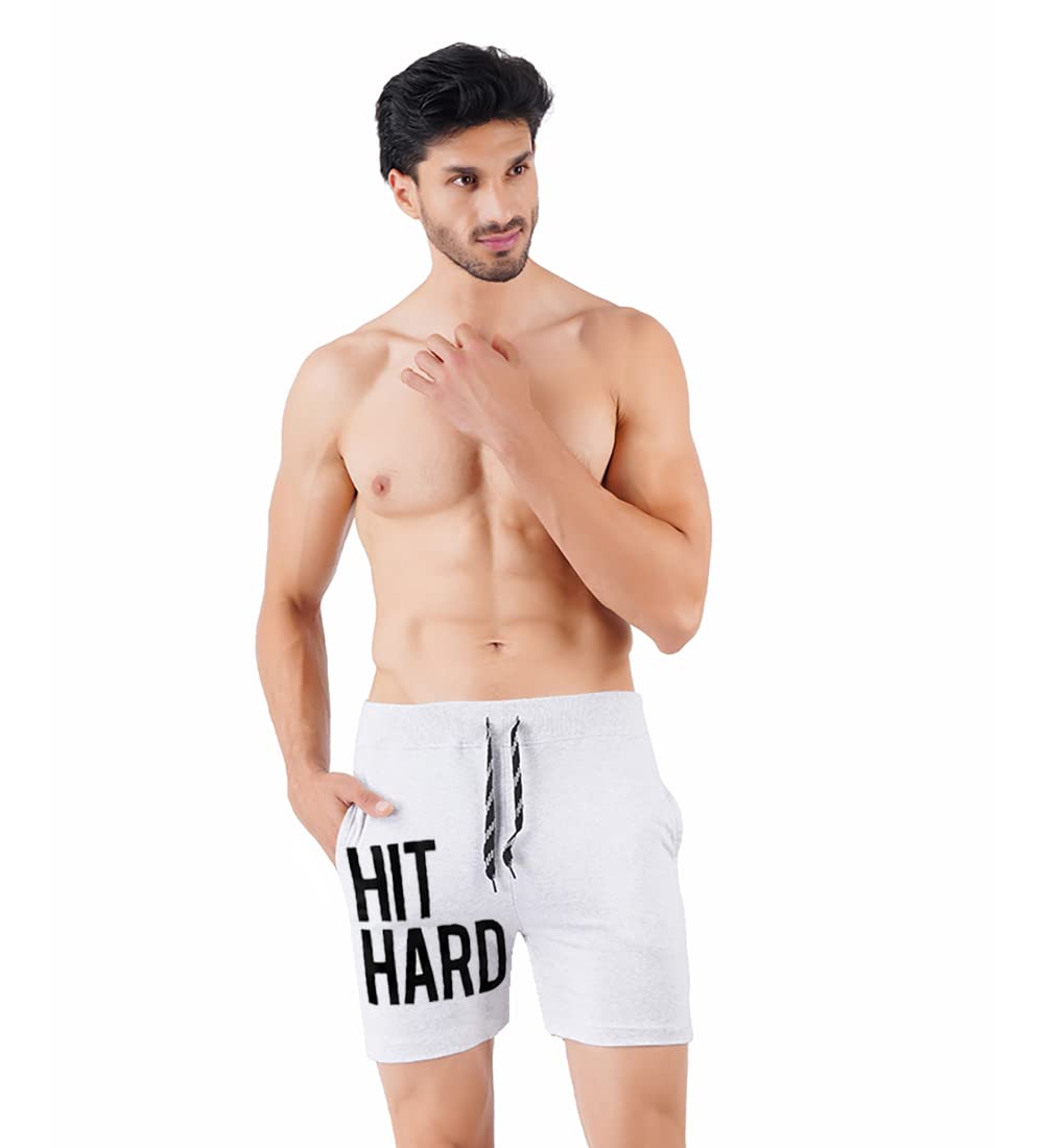 hotfits Men's Grey Cotton Boxer Shorts-GreyFit-picture-16