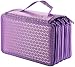Produktbild UTRO 72 Slots Federmappe Super große Kapazität Mehrlagige Studenten Stationäre Fall Farbige Bleistifte Halter Case Federtasche Federmäppchen (Ohne Bleistifte) Violett