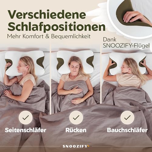 Snoozify Orthopädisches Kopfkissen - Ergonomisches Kissen für Nackenschmerzen als...