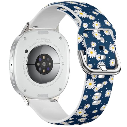 Bracelet de montre de sport en silicone anti-transpiration à fleurs pour montre Galaxy Watch 8