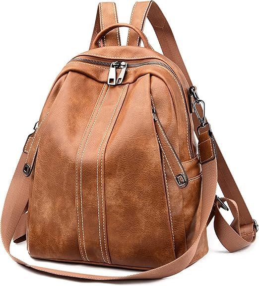 Image of Stylish Casual Medium Office Women Backpack, Travel Daily Use College Bag for Girl's, Note-Book Tuition Nurse Lightweight Backpack