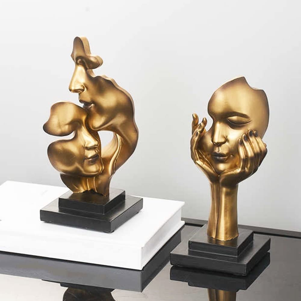 人形　フィギュア　彫像　オブジェ　置物　インテリア　工芸品　美術品　A2953 Amazon.co.jp: 置物・オブジェ 抽象的な顔像の彫刻と置物装飾家