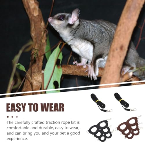 Image of Hamster Harness and Leash Set Portable Rat Harness Breathable Small Animal Leash Outdoor Pet Traction Accessory Comfortable .11X1.96In