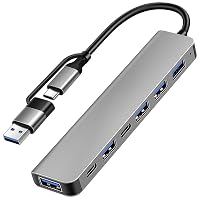 Healife – Healife 7-in-2 Dual-Plug USB Hub, USB-A + USB-C Stecker in e