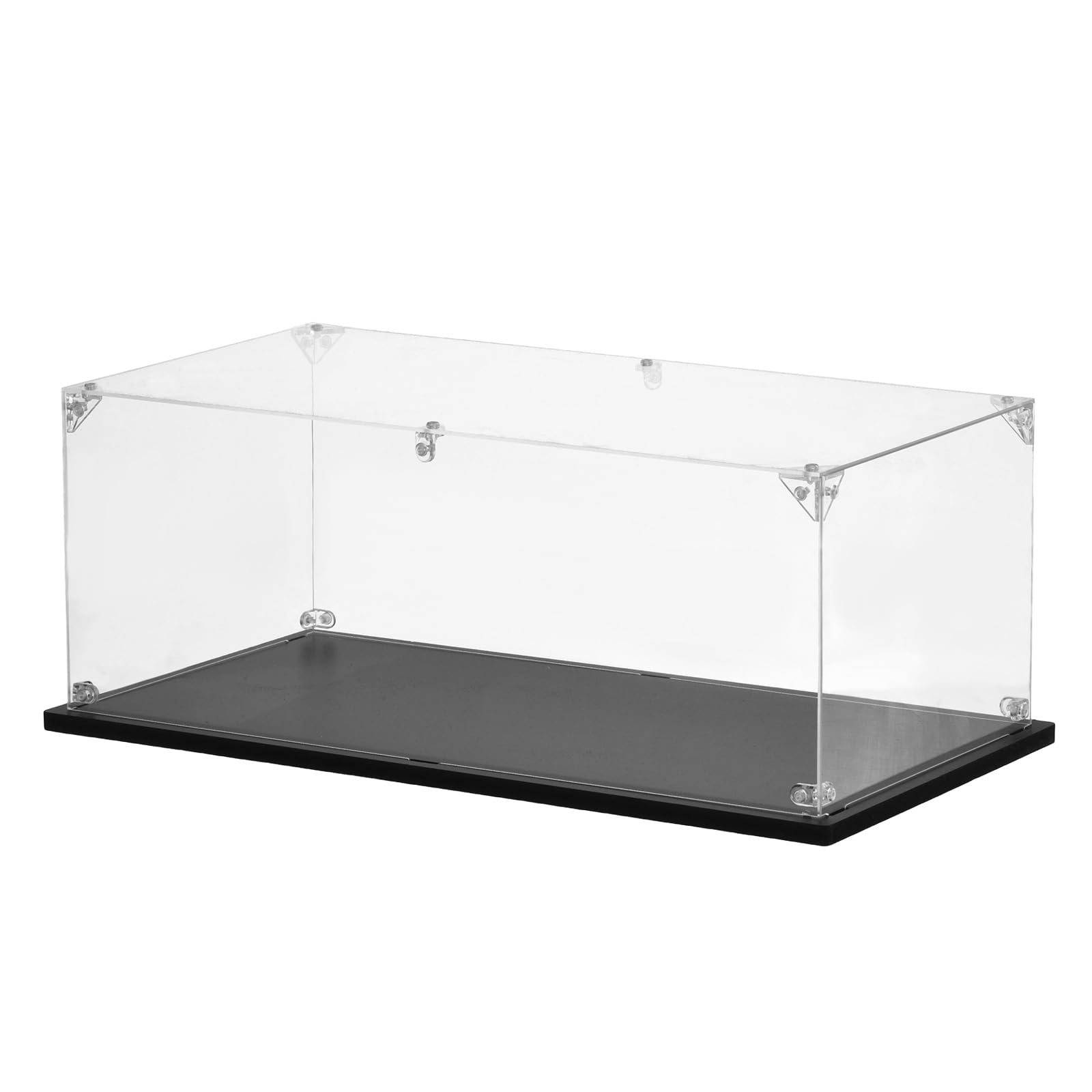Muiltvoe Acrylic Display Case, 15.8"x8"x11.8" Clear Display Box Assemble Dustproof Storage Organizer Showcase for Collectibles Action Figures