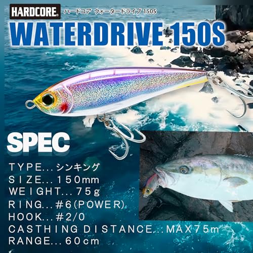 DUEL (デュエル) ルアー ハードコア ウォータードライブ 150mm シンキング ストライクイワシ 6枚目