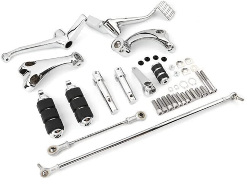Chrome Forward Controls Kit Pegs Levers Linkages (Complete Kit Pegs Levers Linkage) (Steel),Send goods from local warehouse,fast delivery