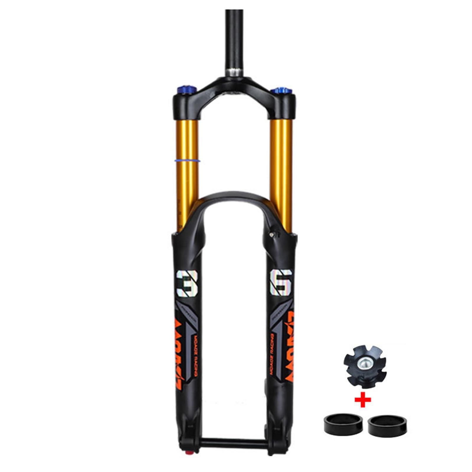 Forcella Anteriore per Mountain Bike da 26/27,5/29 Pollici, Perno Passante 110x15 mm, Sospensione pneumatica Boost Downhill, Escursione 175 mm, Tubo Dritto/Conico da 1-1/8'' con re