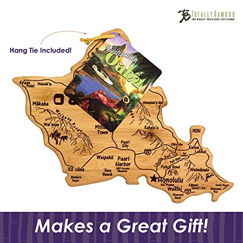 Totally Bamboo Oahu Island Destination Bamboo Serving and Cutting Board