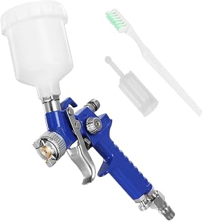 QWORK® Lackierpistole Spritzpistole 0.8 mm Düse, 125 ml Farbbecher, ideal für Autoreparaturen, Möbel und Kunstprojekte