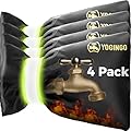 Outdoor Faucet Cover for Winter Freeze Protection - 4 Pack 5.9" x 8.3" Hose Bib Insulated Water Spigot Pipe Wrap Socks - Outside Freeze Protector