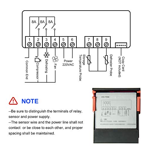 Cuculo Controlador digital de temperatura 220V integrado controlador de resfriamento/degelo/sopro el