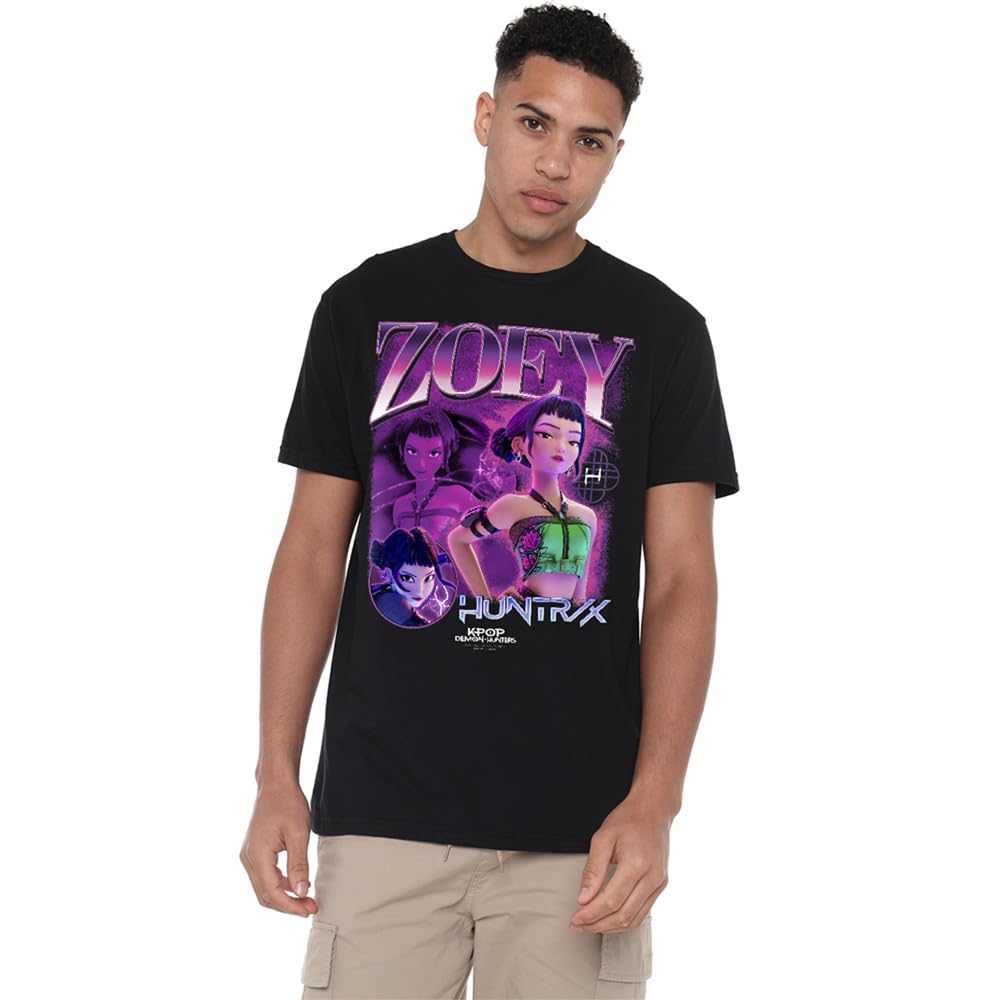 K-Pop Demon Hunters - Huntrix Huntr/X Zoey Bootleg Unisex T Shirt, Black, X-Large