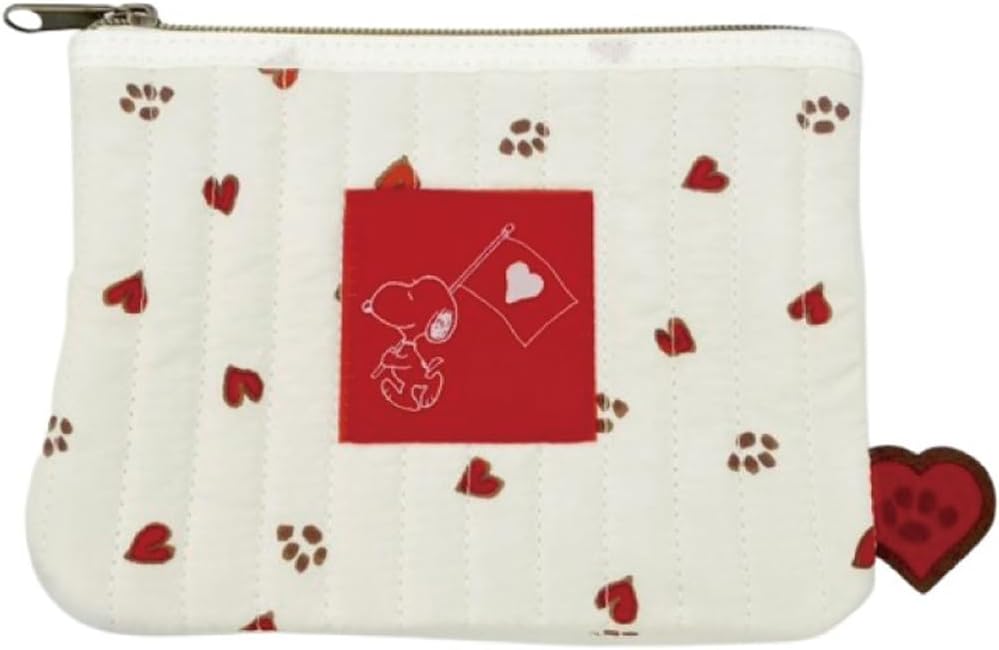 Nakajima Corporation SN Footprint Heart Quilted Pouch 221124-26