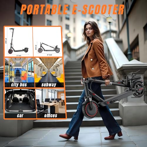 Electric Scooter for Adults with Dual Suspension System –