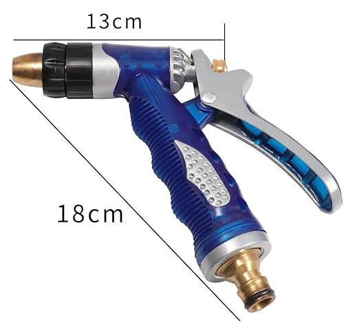 Miniatura 4 de Boquilla de manguera de jardín, boquilla de pulverización de metal 100% resistente, boquilla de agua de alta presión con 4 patrones para regar el
