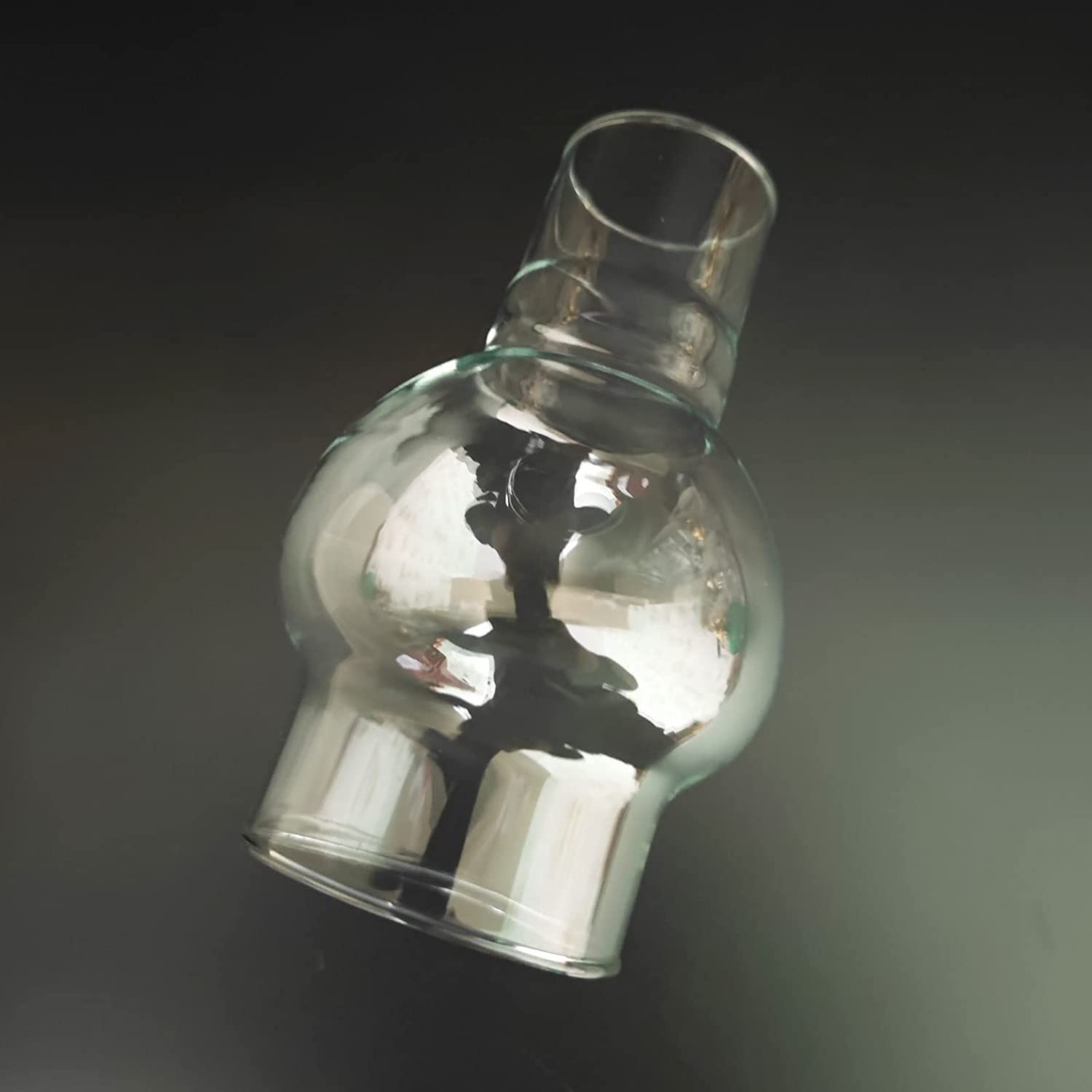 LIFKOME Glass Lantern Globe Replacement – 4" X 3" Round Cover For Kerosene Hurricane Lamps (Vintage Style)