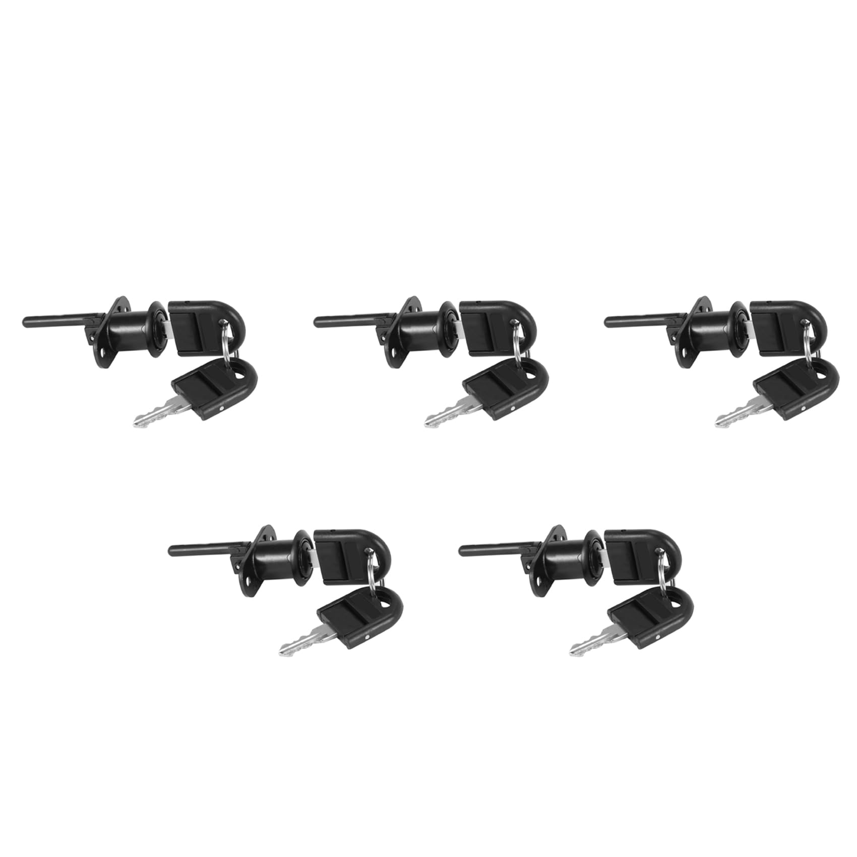 Jnchdghwa Black 5X Zinc Alloy Computer Desk Cabinet Mailbox Drawer Cupboard Locker Cam Lock With Keys,