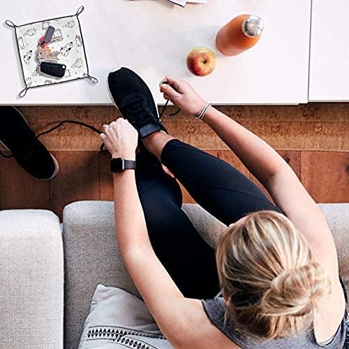 Miniatura 6 de Bandeja de dados de gato blanca con forma de bandeja de dados para RPG, DND, bandeja de dados