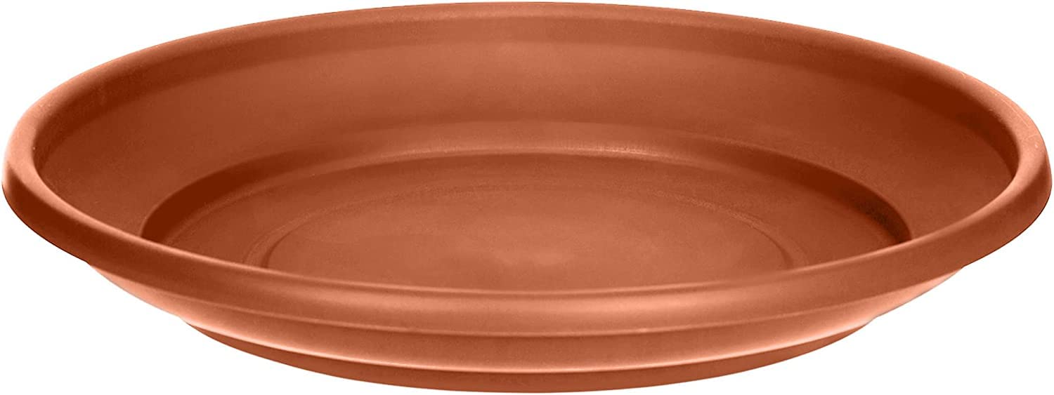 HOMION Terracotta Plastic Round Plant Flower Pot Base Saucer Plate Tray Water Planter Tray (1, 32 CM)